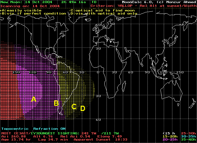 Sichtbarkeitszone Ramadân 1425