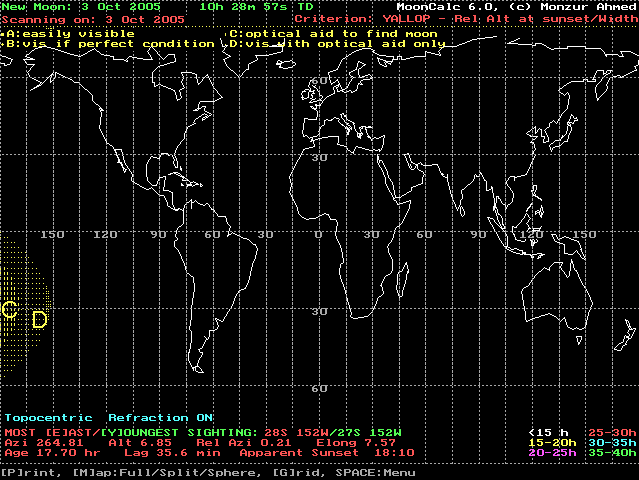 Sichtbarkeitszone Ramadân 1426/1